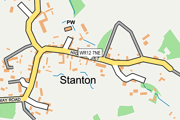WR12 7NE map - OS OpenMap – Local (Ordnance Survey)