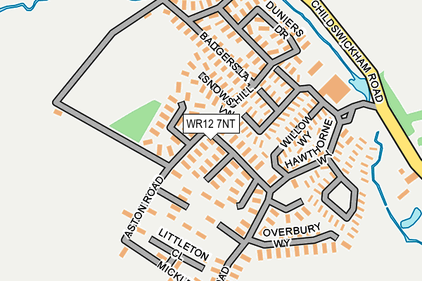 WR12 7NT map - OS OpenMap – Local (Ordnance Survey)