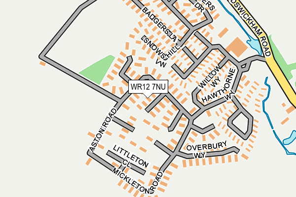 WR12 7NU map - OS OpenMap – Local (Ordnance Survey)