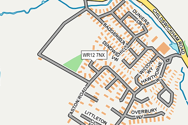 WR12 7NX map - OS OpenMap – Local (Ordnance Survey)