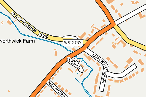 WR12 7NY map - OS OpenMap – Local (Ordnance Survey)