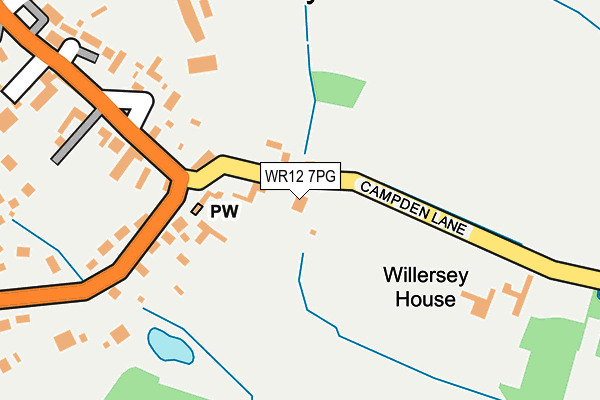 WR12 7PG map - OS OpenMap – Local (Ordnance Survey)