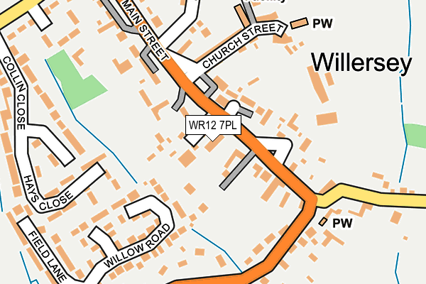 WR12 7PL map - OS OpenMap – Local (Ordnance Survey)