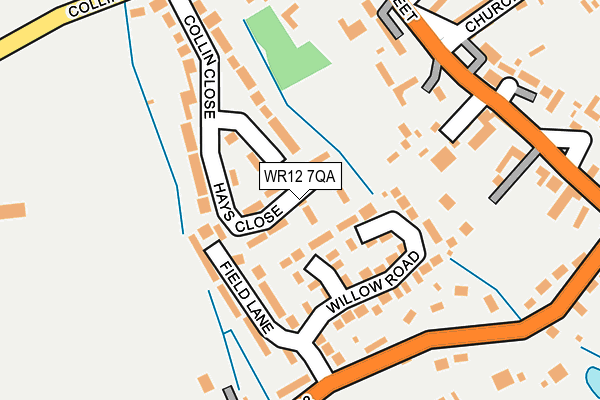 WR12 7QA map - OS OpenMap – Local (Ordnance Survey)