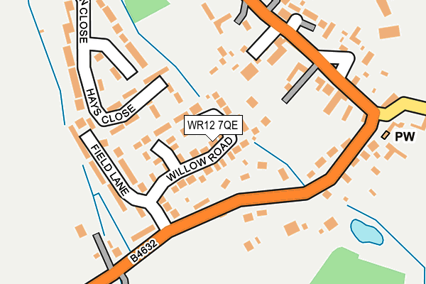 WR12 7QE map - OS OpenMap – Local (Ordnance Survey)
