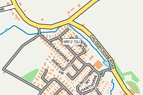 WR12 7QJ map - OS OpenMap – Local (Ordnance Survey)
