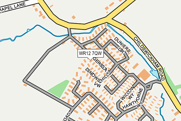 WR12 7QW map - OS OpenMap – Local (Ordnance Survey)
