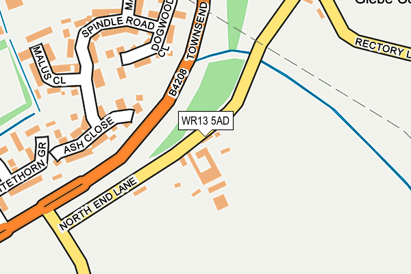 WR13 5AD map - OS OpenMap – Local (Ordnance Survey)