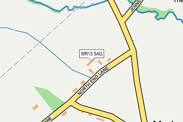 WR13 5AG map - OS OpenMap – Local (Ordnance Survey)