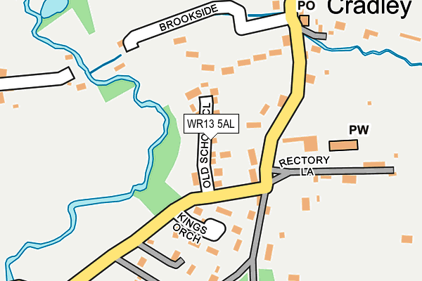 WR13 5AL map - OS OpenMap – Local (Ordnance Survey)