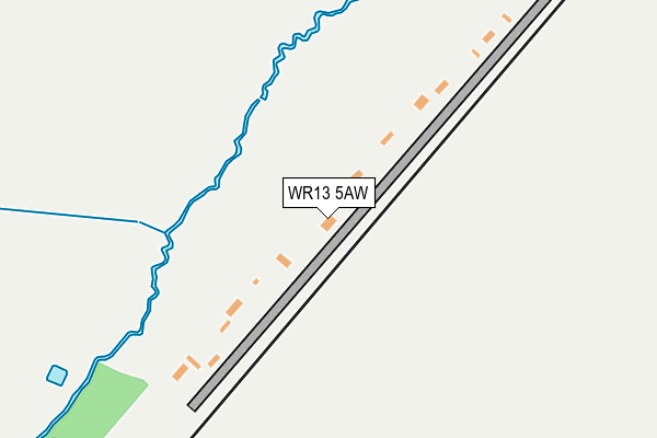 WR13 5AW map - OS OpenMap – Local (Ordnance Survey)