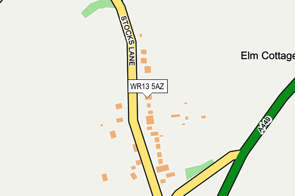 WR13 5AZ map - OS OpenMap – Local (Ordnance Survey)