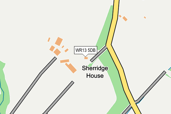 WR13 5DB map - OS OpenMap – Local (Ordnance Survey)