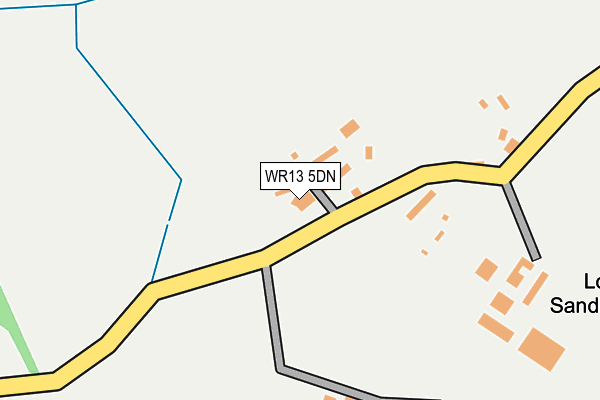 WR13 5DN map - OS OpenMap – Local (Ordnance Survey)