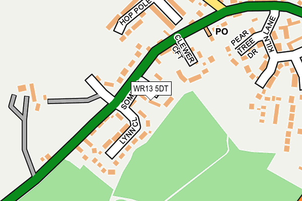WR13 5DT map - OS OpenMap – Local (Ordnance Survey)