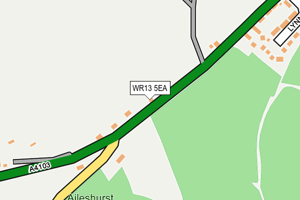 WR13 5EA map - OS OpenMap – Local (Ordnance Survey)