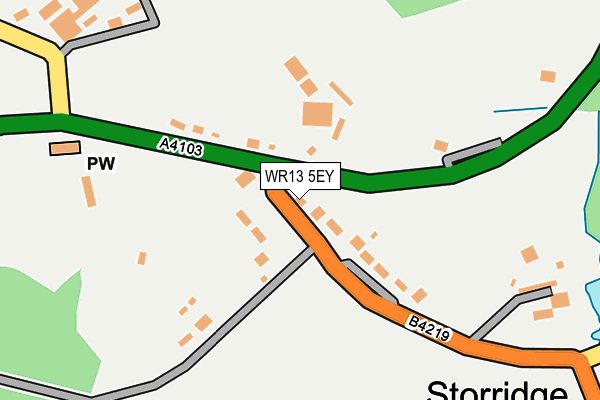 WR13 5EY map - OS OpenMap – Local (Ordnance Survey)