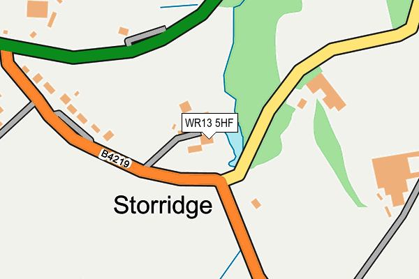 WR13 5HF map - OS OpenMap – Local (Ordnance Survey)