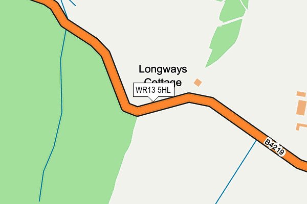 WR13 5HL map - OS OpenMap – Local (Ordnance Survey)