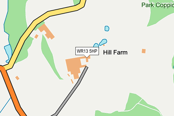 WR13 5HP map - OS OpenMap – Local (Ordnance Survey)