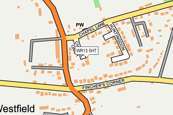 WR13 5HT map - OS OpenMap – Local (Ordnance Survey)