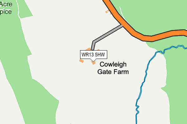 WR13 5HW map - OS OpenMap – Local (Ordnance Survey)