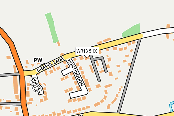 WR13 5HX map - OS OpenMap – Local (Ordnance Survey)