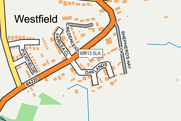 WR13 5LA map - OS OpenMap – Local (Ordnance Survey)