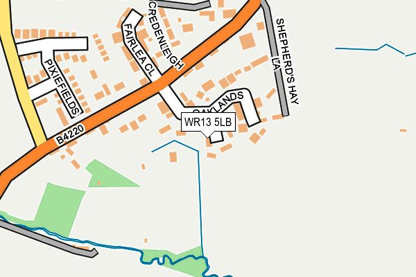 WR13 5LB map - OS OpenMap – Local (Ordnance Survey)