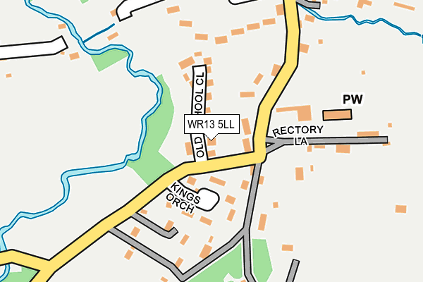 WR13 5LL map - OS OpenMap – Local (Ordnance Survey)