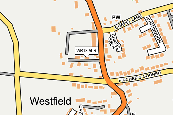 WR13 5LR map - OS OpenMap – Local (Ordnance Survey)