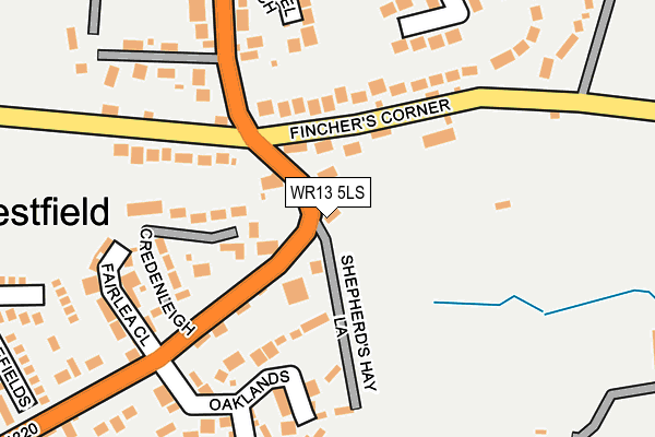 WR13 5LS map - OS OpenMap – Local (Ordnance Survey)