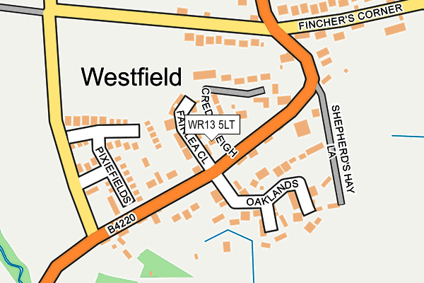 WR13 5LT map - OS OpenMap – Local (Ordnance Survey)