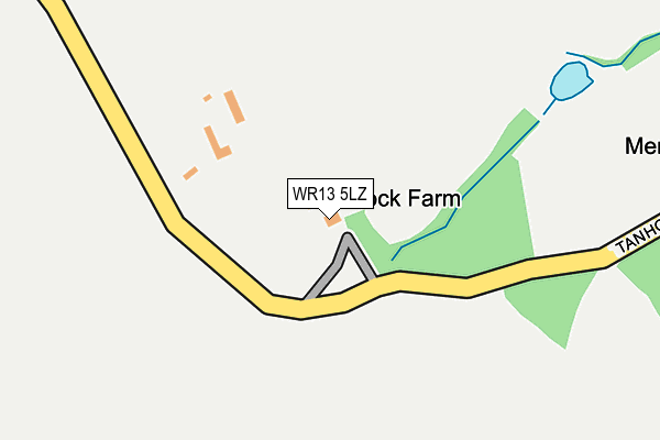 WR13 5LZ map - OS OpenMap – Local (Ordnance Survey)