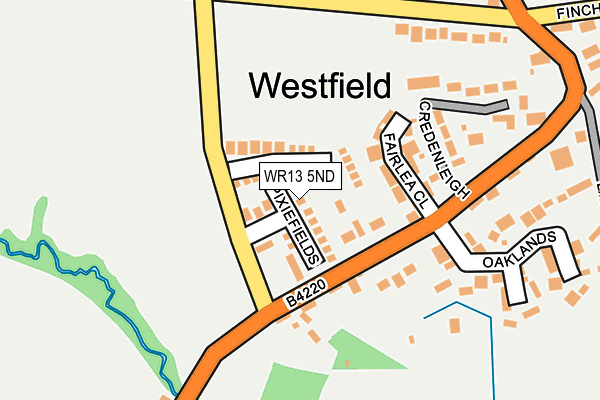 WR13 5ND map - OS OpenMap – Local (Ordnance Survey)