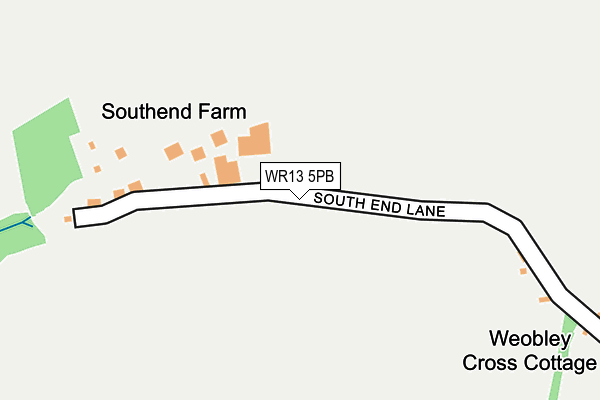 WR13 5PB map - OS OpenMap – Local (Ordnance Survey)