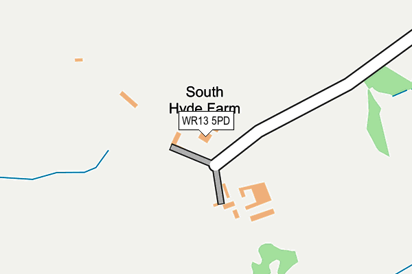 WR13 5PD map - OS OpenMap – Local (Ordnance Survey)