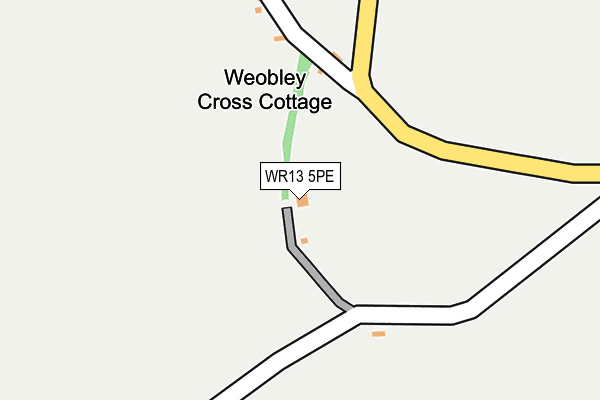 WR13 5PE map - OS OpenMap – Local (Ordnance Survey)