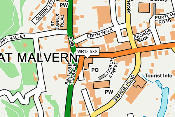 WR13 5XS map - OS OpenMap – Local (Ordnance Survey)