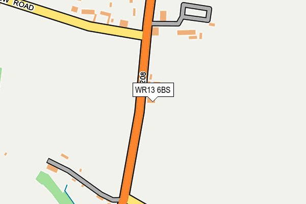 WR13 6BS map - OS OpenMap – Local (Ordnance Survey)