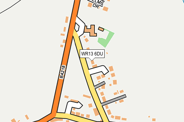 WR13 6DU map - OS OpenMap – Local (Ordnance Survey)