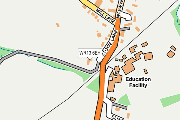 WR13 6EH map - OS OpenMap – Local (Ordnance Survey)