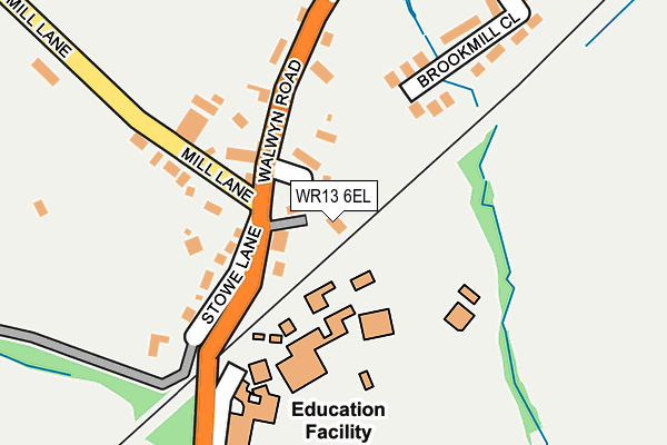 WR13 6EL map - OS OpenMap – Local (Ordnance Survey)