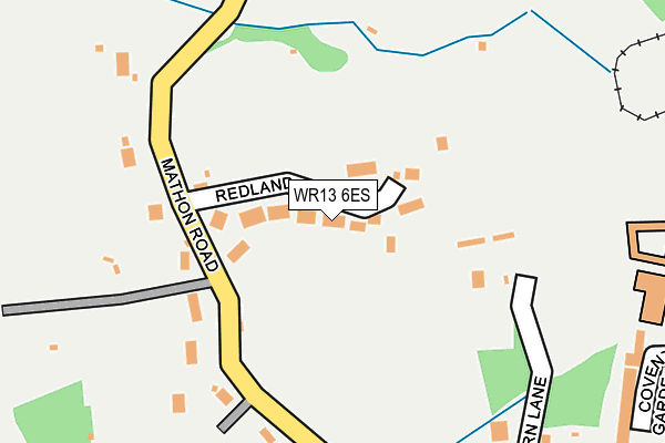 WR13 6ES map - OS OpenMap – Local (Ordnance Survey)