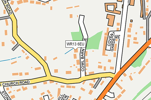 WR13 6EU map - OS OpenMap – Local (Ordnance Survey)