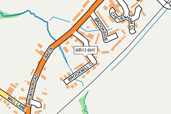 WR13 6HY map - OS OpenMap – Local (Ordnance Survey)
