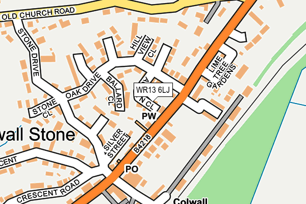 WR13 6LJ map - OS OpenMap – Local (Ordnance Survey)