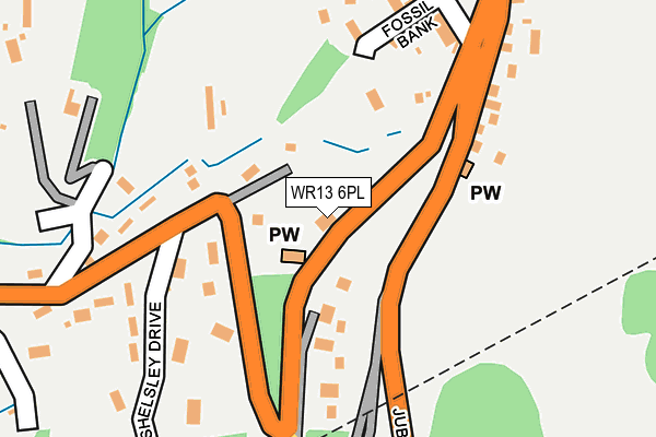 WR13 6PL map - OS OpenMap – Local (Ordnance Survey)