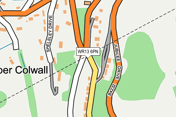 WR13 6PN map - OS OpenMap – Local (Ordnance Survey)
