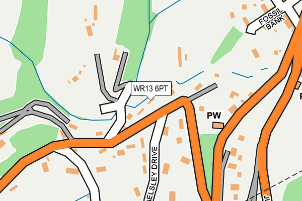 WR13 6PT map - OS OpenMap – Local (Ordnance Survey)
